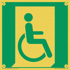SA11631: E030 safe condition emergency exit for people unable to walk or with walking impairment (right)
