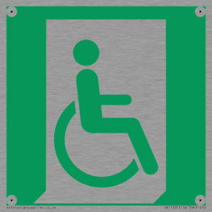 SA11631: E030 safe condition emergency exit for people unable to walk or with walking impairment (right)