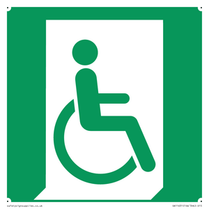 SA11631: E030 safe condition emergency exit for people unable to walk or with walking impairment (right)