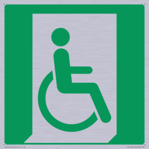 SA11631: E030 safe condition emergency exit for people unable to walk or with walking impairment (right)