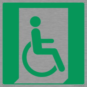SA11631: E030 safe condition emergency exit for people unable to walk or with walking impairment (right)