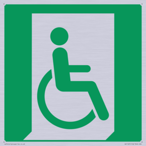 SA11631: E030 safe condition emergency exit for people unable to walk or with walking impairment (right)