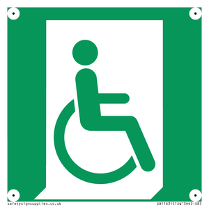SA11631: E030 safe condition emergency exit for people unable to walk or with walking impairment (right)