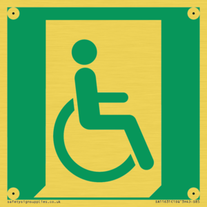 SA11631: E030 safe condition emergency exit for people unable to walk or with walking impairment (right)
