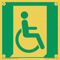 SA11631: E030 safe condition emergency exit for people unable to walk or with walking impairment (right)