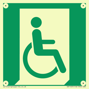 SA11631: E030 safe condition emergency exit for people unable to walk or with walking impairment (right)