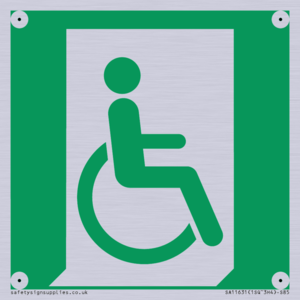 SA11631: E030 safe condition emergency exit for people unable to walk or with walking impairment (right)