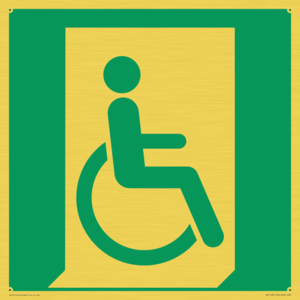 SA11631: E030 safe condition emergency exit for people unable to walk or with walking impairment (right)