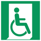 SA11631: E030 safe condition emergency exit for people unable to walk or with walking impairment (right)
