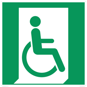 SA11631: E030 safe condition emergency exit for people unable to walk or with walking impairment (right)