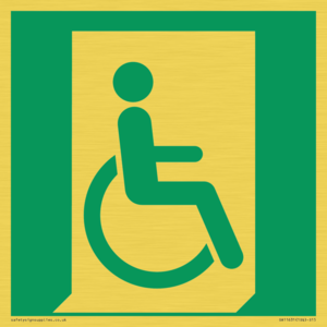 SA11631: E030 safe condition emergency exit for people unable to walk or with walking impairment (right)