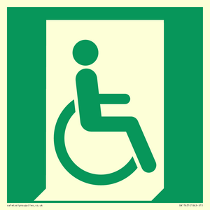 SA11631: E030 safe condition emergency exit for people unable to walk or with walking impairment (right)