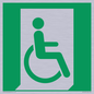 SA11631: E030 safe condition emergency exit for people unable to walk or with walking impairment (right)