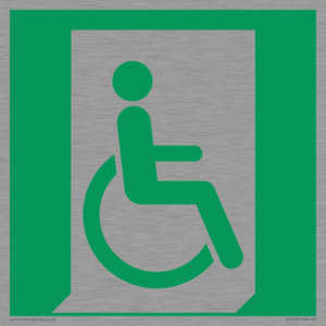 SA11631: E030 safe condition emergency exit for people unable to walk or with walking impairment (right)