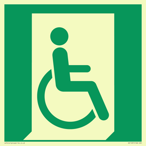 SA11631: E030 safe condition emergency exit for people unable to walk or with walking impairment (right)