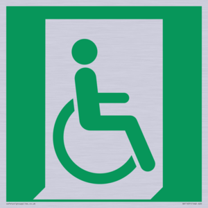 SA11631: E030 safe condition emergency exit for people unable to walk or with walking impairment (right)