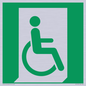 SA11631: E030 safe condition emergency exit for people unable to walk or with walking impairment (right)