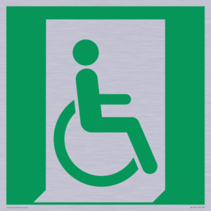 SA11631: E030 safe condition emergency exit for people unable to walk or with walking impairment (right)