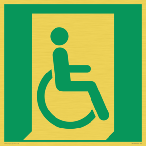 SA11631: E030 safe condition emergency exit for people unable to walk or with walking impairment (right)
