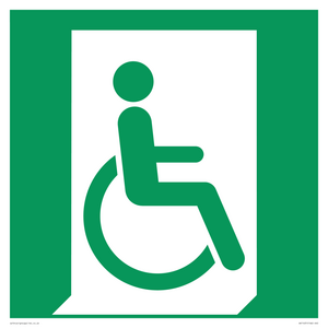 SA11631: E030 safe condition emergency exit for people unable to walk or with walking impairment (right)