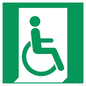 SA11631: E030 safe condition emergency exit for people unable to walk or with walking impairment (right)
