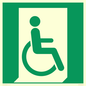 SA11631: E030 safe condition emergency exit for people unable to walk or with walking impairment (right)