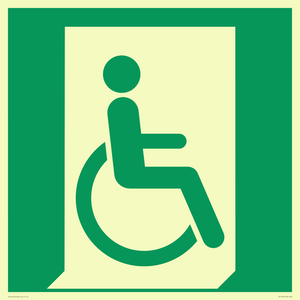 SA11631: E030 safe condition emergency exit for people unable to walk or with walking impairment (right)