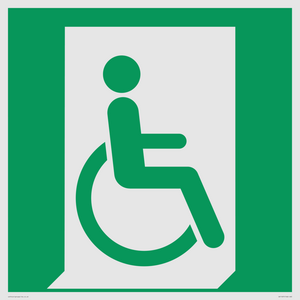 SA11631: E030 safe condition emergency exit for people unable to walk or with walking impairment (right)