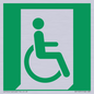 SA11631: E030 safe condition emergency exit for people unable to walk or with walking impairment (right)