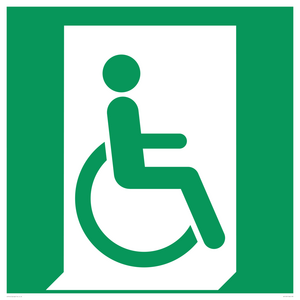 SA11631: E030 safe condition emergency exit for people unable to walk or with walking impairment (right)