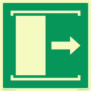 SA11637: E033 safe condition door slides right to open