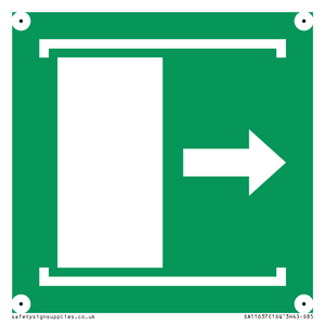 SA11637: E033 safe condition door slides right to open