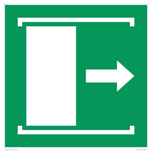 SA11637: E033 safe condition door slides right to open