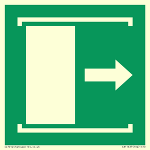 SA11637: E033 safe condition door slides right to open