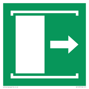 SA11637: E033 safe condition door slides right to open