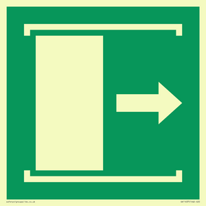SA11637: E033 safe condition door slides right to open