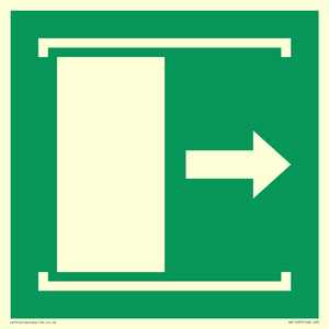 SA11637: E033 safe condition door slides right to open