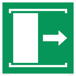 SA11637: E033 safe condition door slides right to open