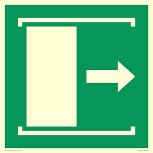 SA11637: E033 safe condition door slides right to open