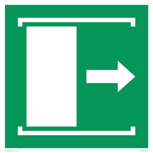 SA11637: E033 safe condition door slides right to open