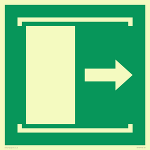 SA11637: E033 safe condition door slides right to open