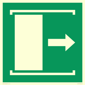 SA11637: E033 safe condition door slides right to open