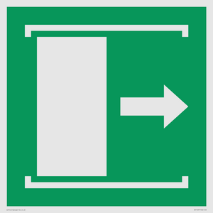 SA11637: E033 safe condition door slides right to open