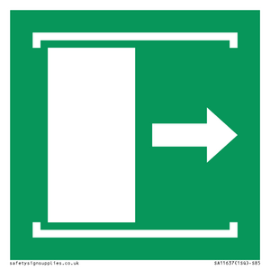 SA11637: E033 safe condition door slides right to open