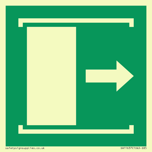 SA11637: E033 safe condition door slides right to open