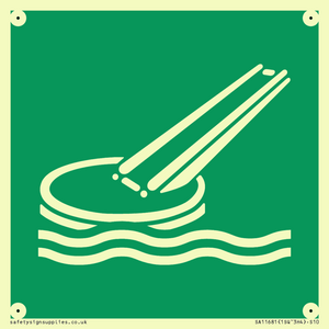 SA11681: E054 safe condition marine evacuation slide