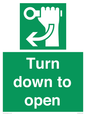 SA11805: Turn down to open