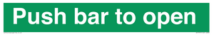 SA13181: Push bar to open - text only