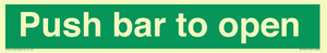 SA13181: Push bar to open - text only
