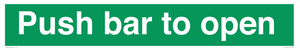 SA13181: Push bar to open - text only